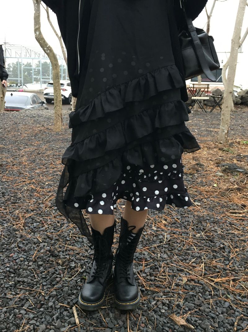 Popo Dot Frill Skirt (2c)