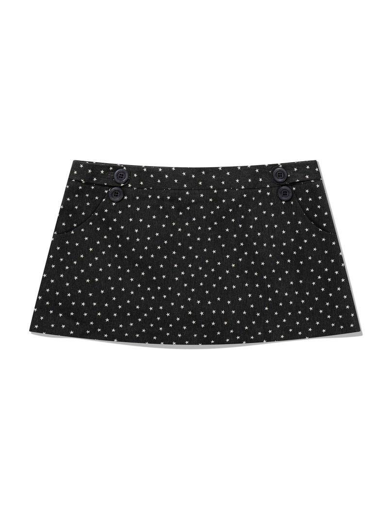 PIGMENT STAR MINI SKIRT(CHARCOAL)