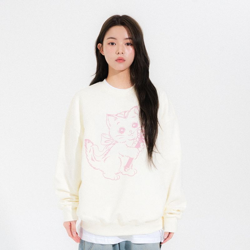 WAND CAT SWEATSHIRTS-IVORY