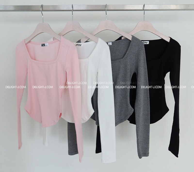 Square Cutout Long Sleeve T-shirt