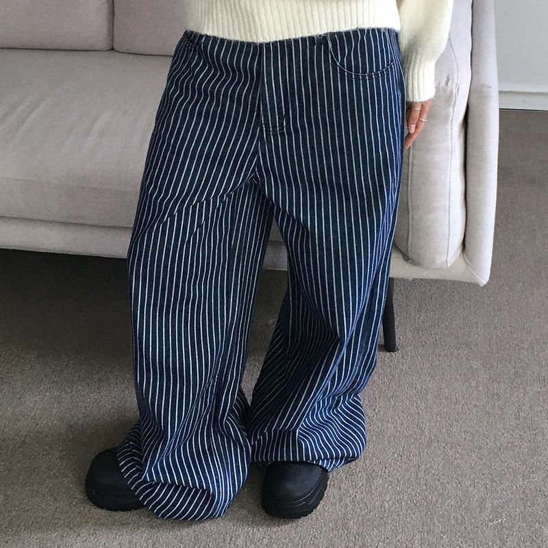 WONDER WONDER(ワンダーワンダー)の「Saffer striped wide cotton pants(Pants)」