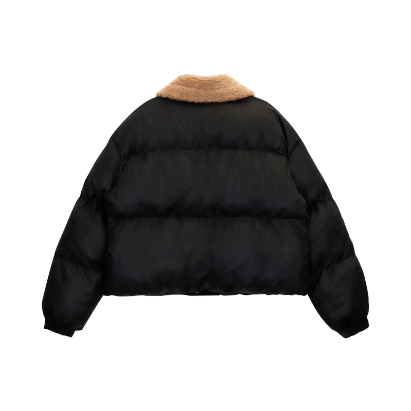 PLUSH FUR COLLAR JUMPER