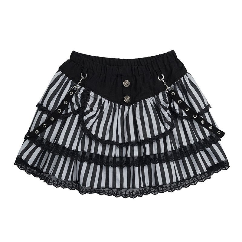 Cozy&Kitsch(コージーアンドキッチ)の「Violet Punk Ribbon Skirt(Skirts)」