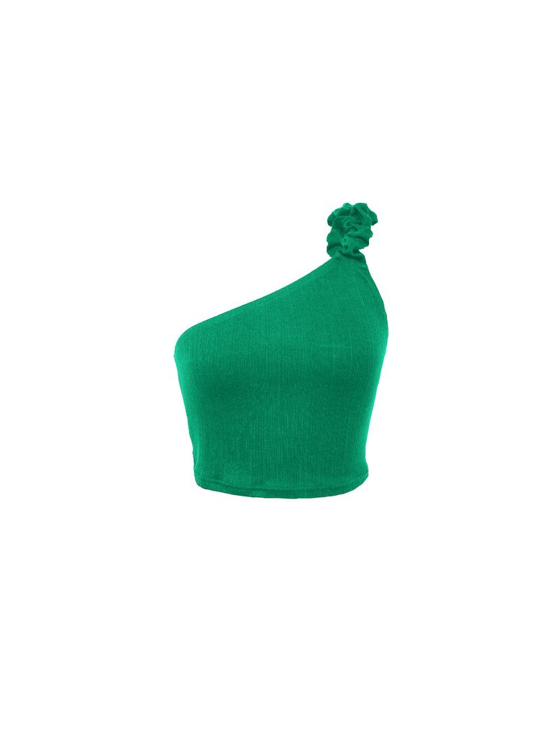 UNBALANCED WRINKLE TOP_GREEN