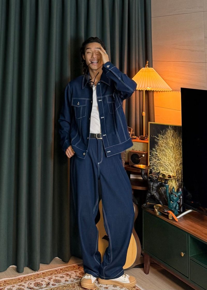 Stitch Bijou Denim Pants 3COLOR