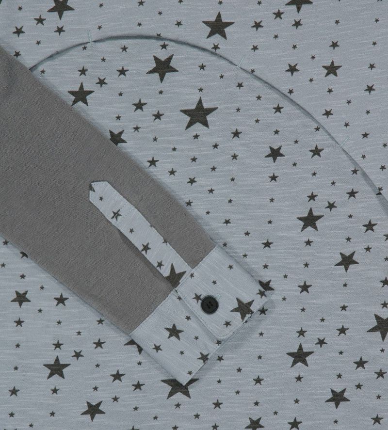 Starcut Jersey Collar Tee / Mint Grey