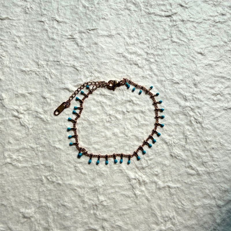 Turquoise Fringe Anklet Bracelate