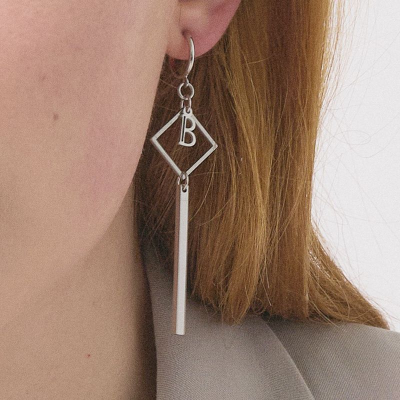 BASSCLEF(ベースクレフ)の「Men's Stick Earrings Surgical Steel_CLEF SQUARE STICK EAR(Accessories)」