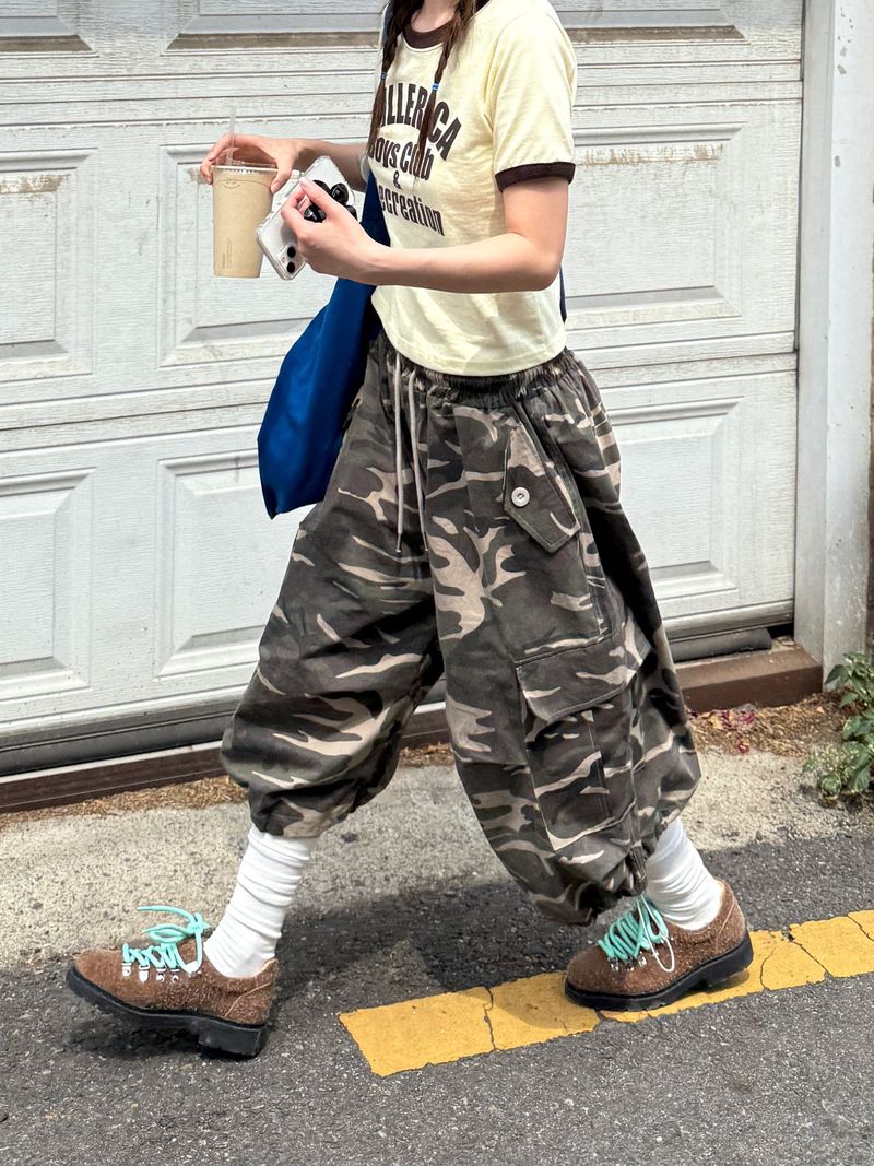 camo bermuda cargo pants