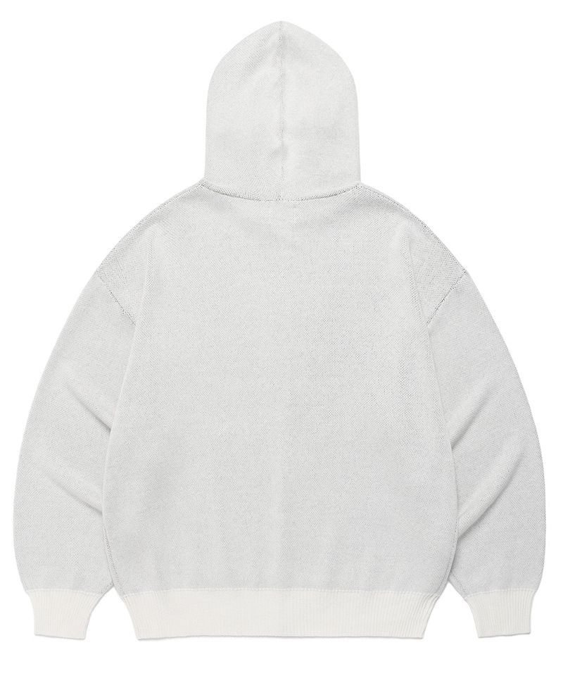 RUGGED KNIT ZIP UP HOODIE IVORY(CV2FSUK680A)