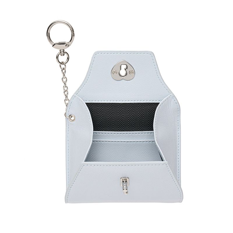 Heart Lock Keyring Multi Pouch Card Wallet Skyblue