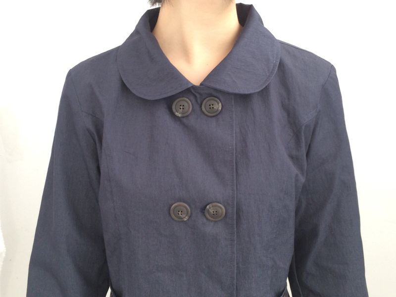 Semi-A-Line Double Button Jacket