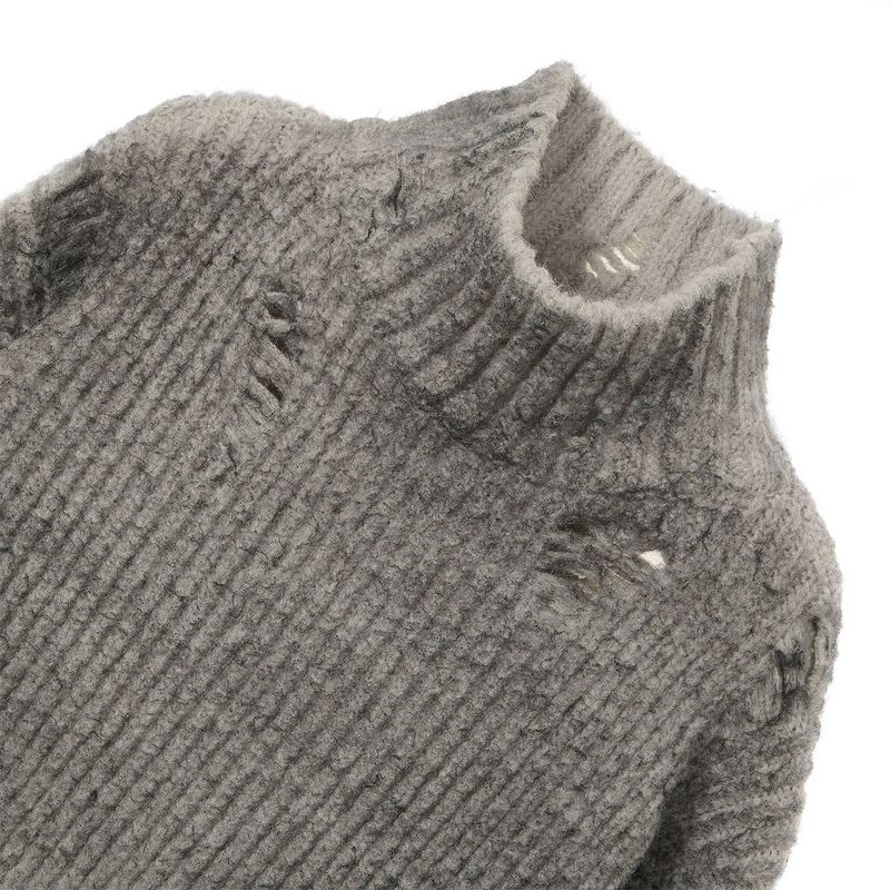 [23FW LSD COLLECTION] Spray Turtleneck Crop Sweater_Grey
