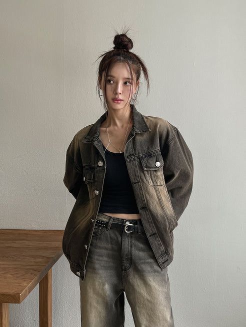 Betty Tin Beige Denim Tracker Jacket