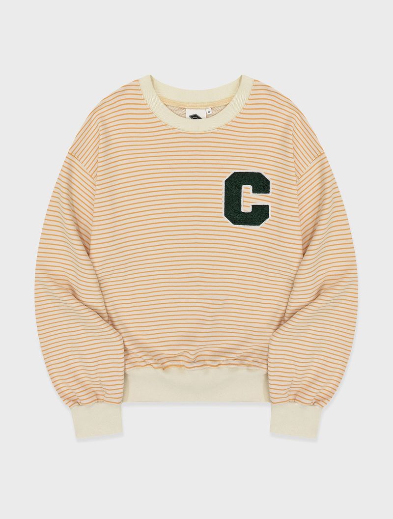 CONCEPT COLLEGE（コンセプトカレッジ）の「C patch Stripe Sweatshirt / Yellow [Unisex]（Tops）」