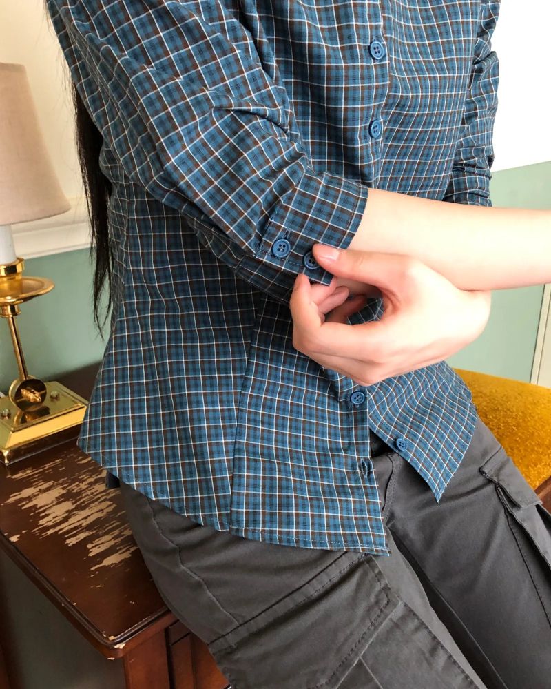 [MADE] Ian 7-Sleeve Check Shirt