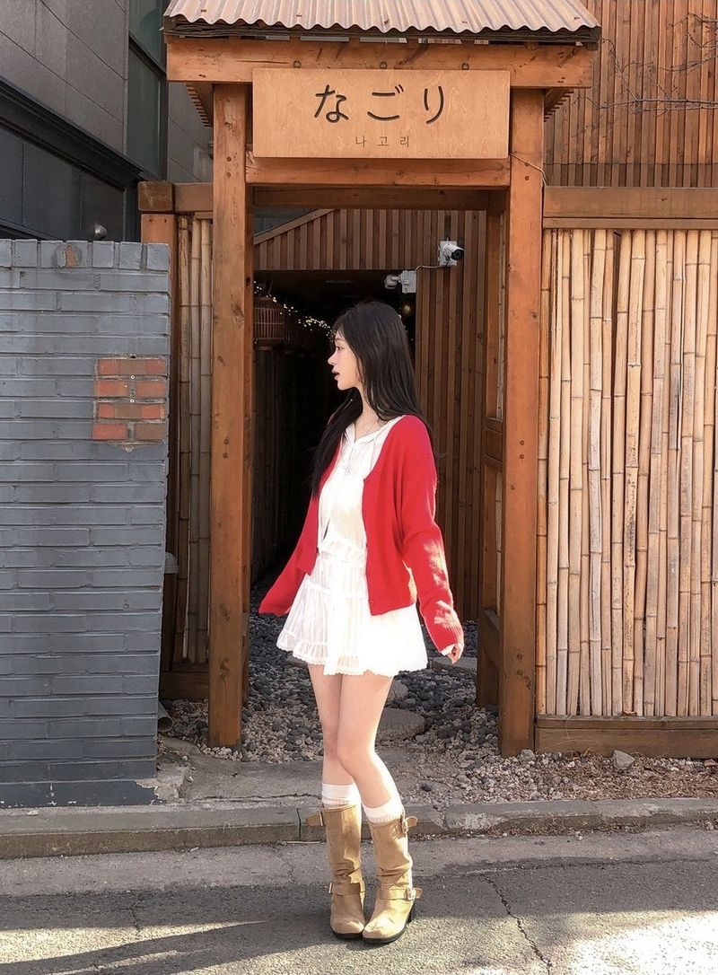 Shirring Buckle Middle Boots (2color)