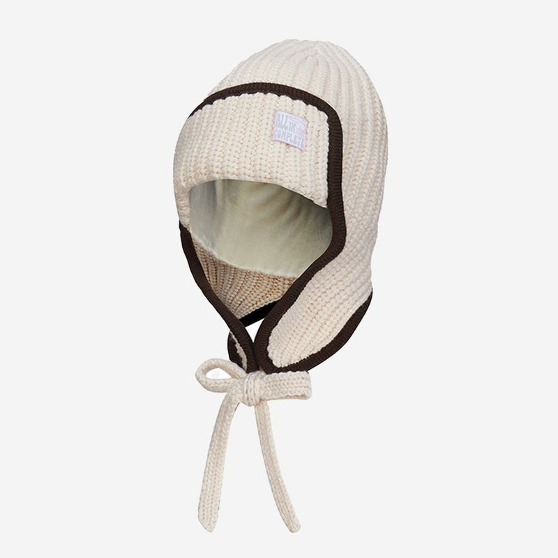 Edge Ear Flap Beanie (Cheese)