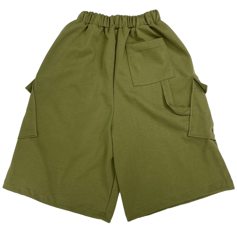 diagonal cargo bermuda pants