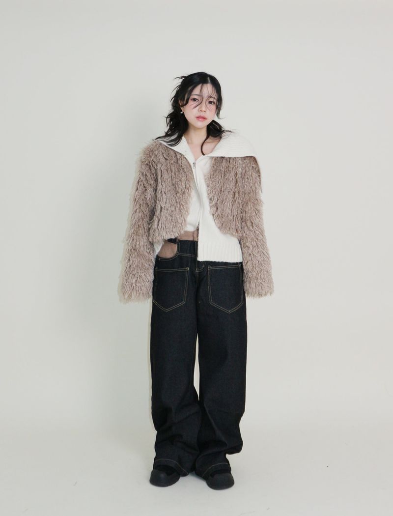 Angel Hairri Fur Bolero Short Jacket (Semi Cropped Jacket)