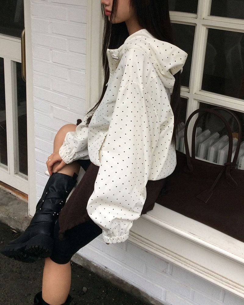 Milly Dot Hooded Windbreaker