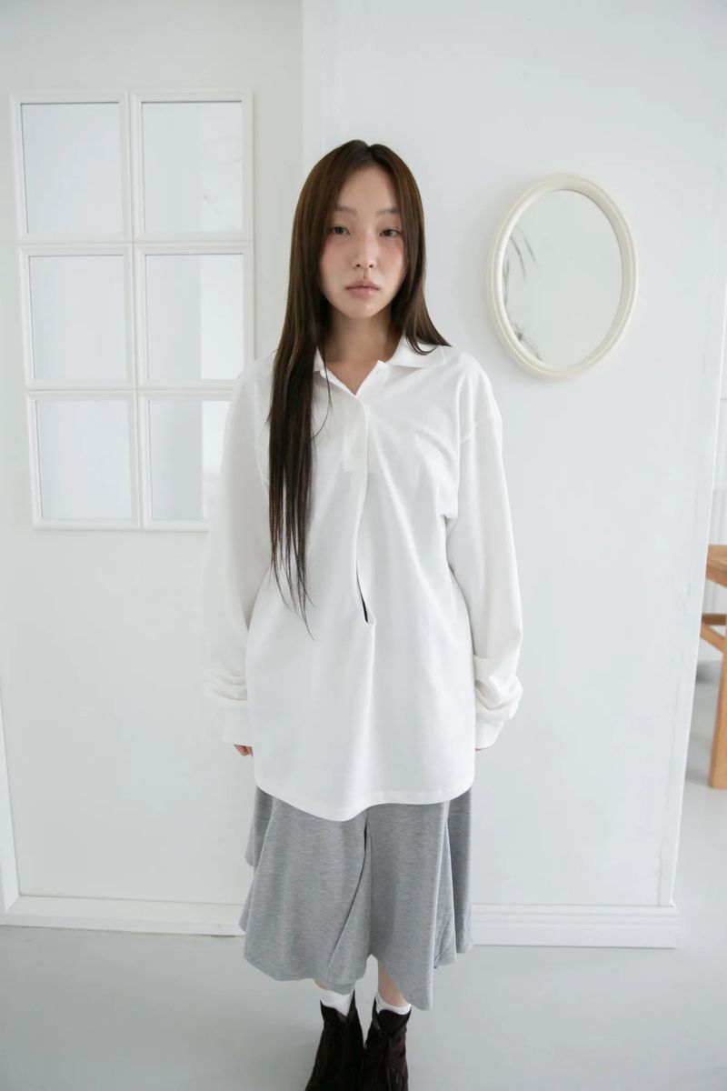 omoosoohy（オムスヒ）の「open button collar top(2colors)（Tops）」