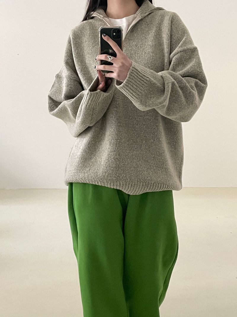 Arendal half zip-up knit