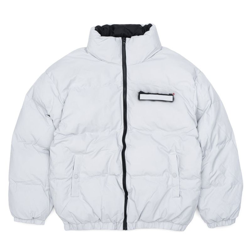 BBD Empty Sprayed Logo Padding Jacket (Light Gray)