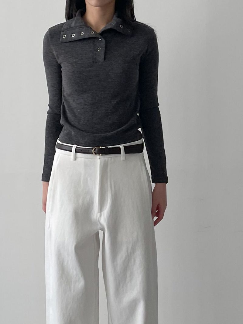 INCHANT ME(インチャントミー)の「Rivet High Neck Slim Fit T-Shirt(Tops)」