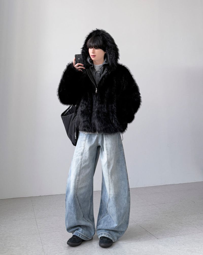 Balian Wolf Fur Jacket