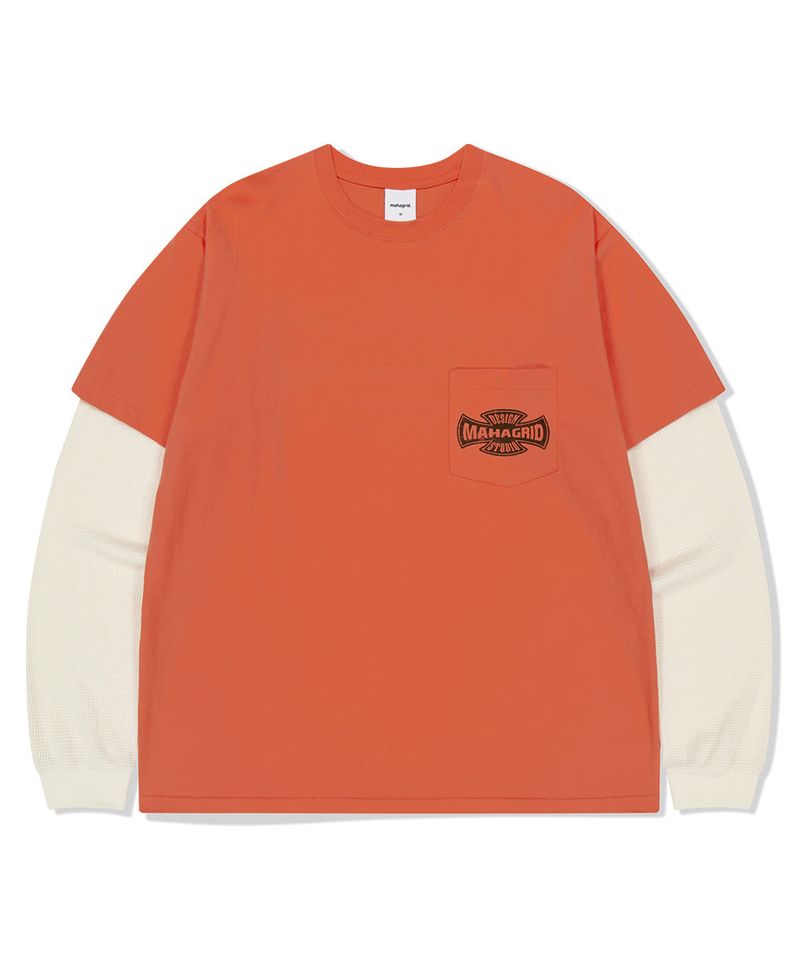 mahagrid（マハグリッド）の「CROSS LOGO THERMAL LS TEE（Tops）」