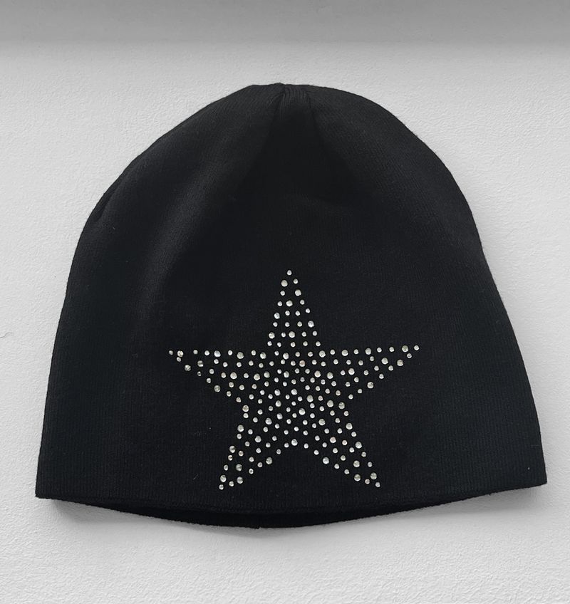 Hokol Y2K Star Cubic Point Ribbed Beanie Hat