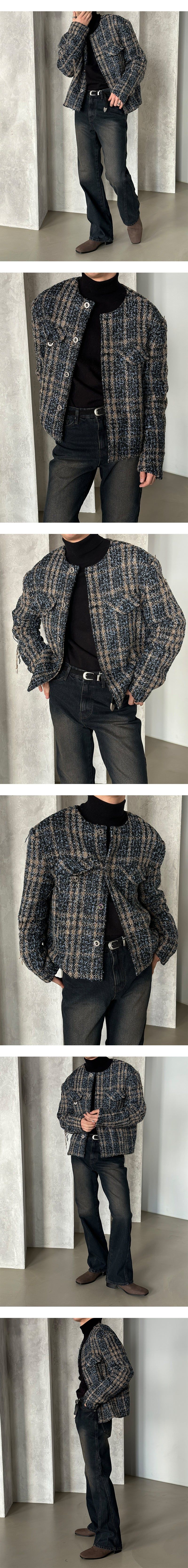[F/W] Check two pocket tweed jacket(2color)
