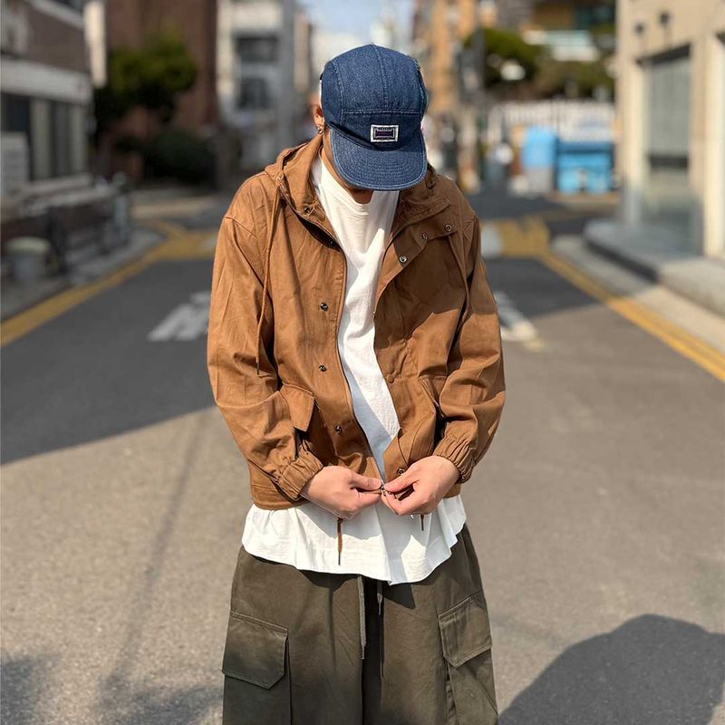 Oversized Vintage Hooded Field Jacket