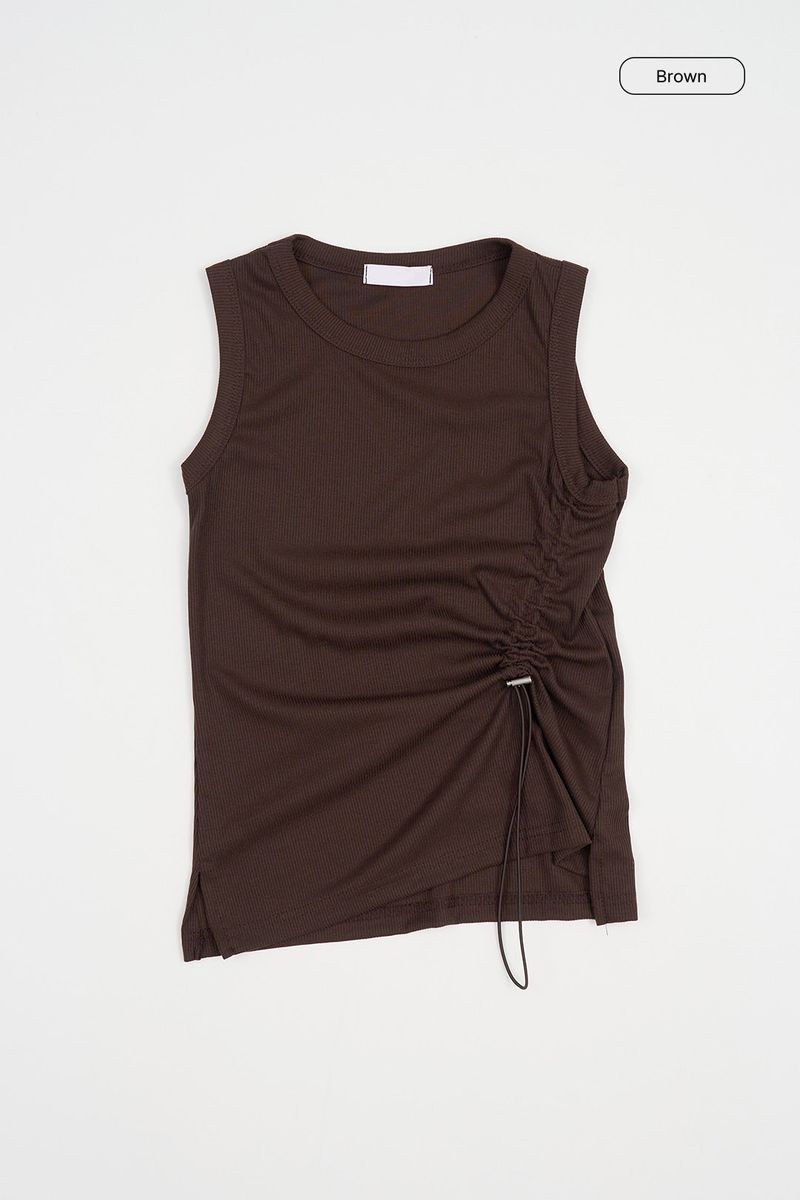 Tori string shirring sleeveless