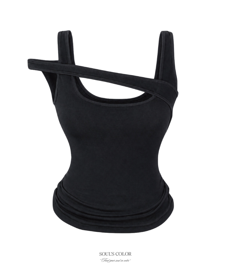 STRAP SLEEVELESS TOP (3COLOR)