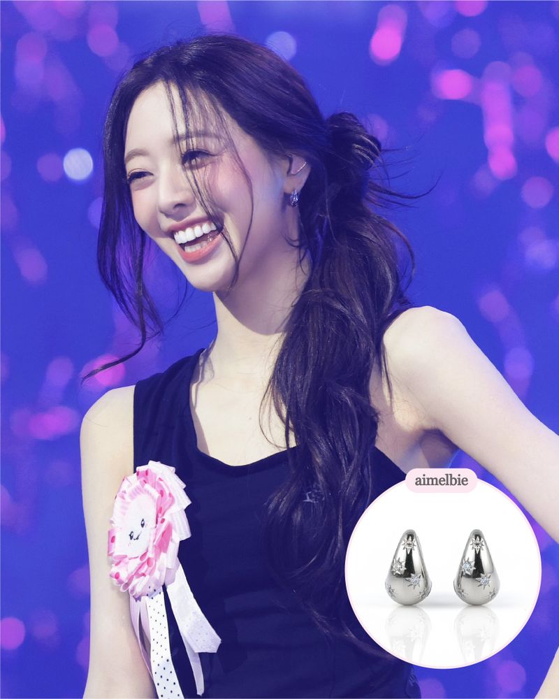 [ITZY Yuna Piercing] Tarot Star Huggies Piercing - Silver Color