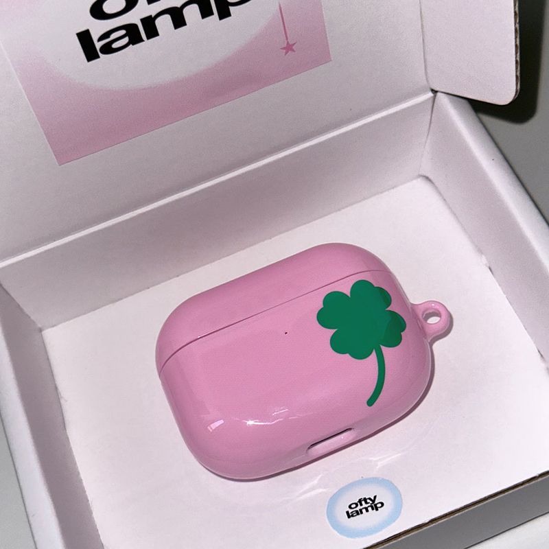 [made] Clover AirPods case pink(glossy hard)