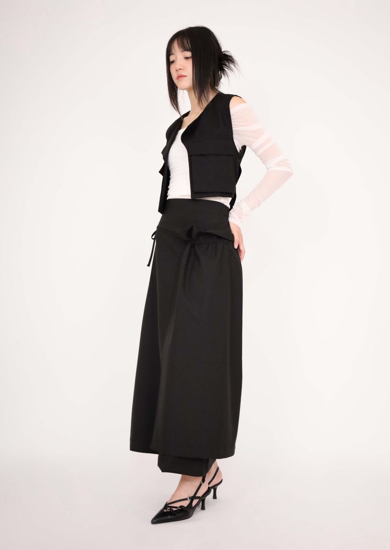 Wrinkle Layered Skirt