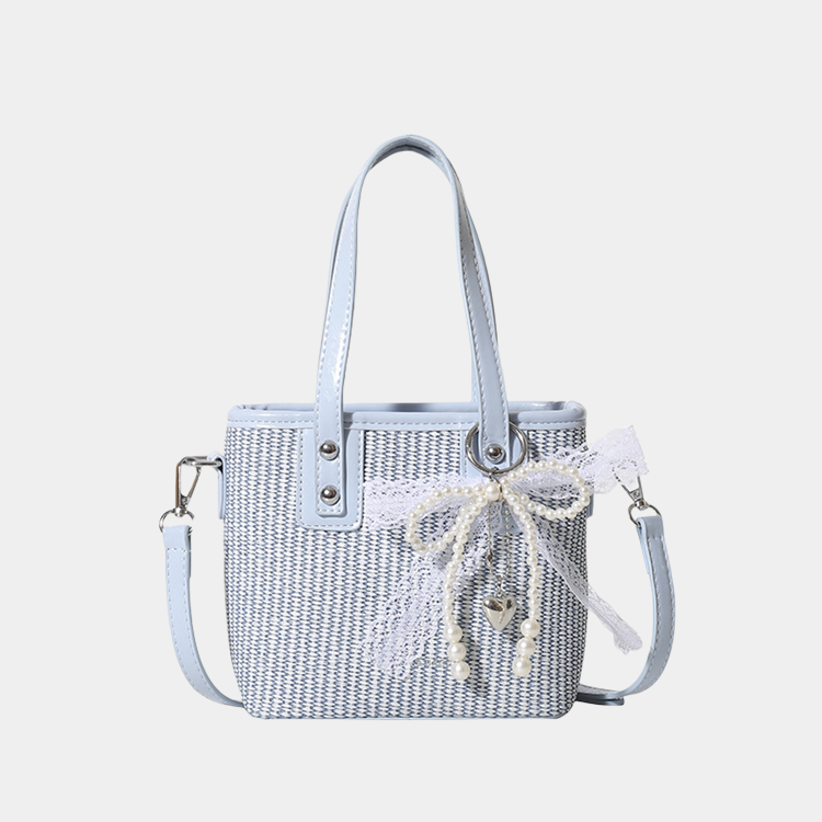 Vacation Straw Rattan Beach Holiday Bucket Bag
