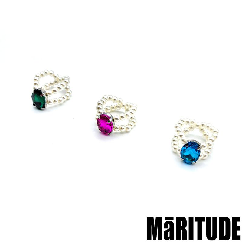 CIRCLE CUBIC RINGS (3COLOR)