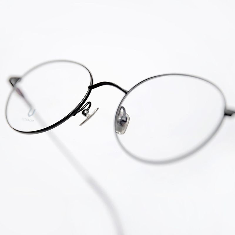 Knouun Round titanium glasses CODE. 103. D Black