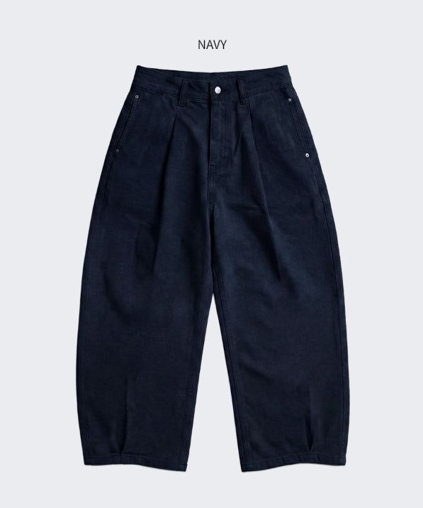 Wide Balloon Chino Pants Navy