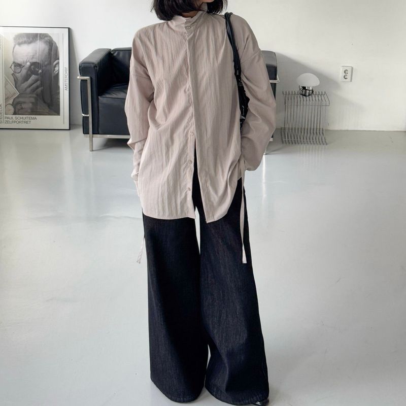 String High Neck Shirt -3colors