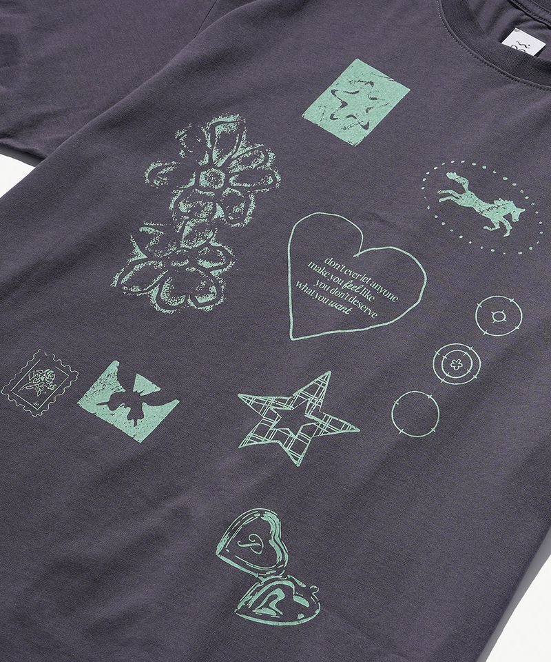 Drawing Diary Oversized T-shirt - Charcoal