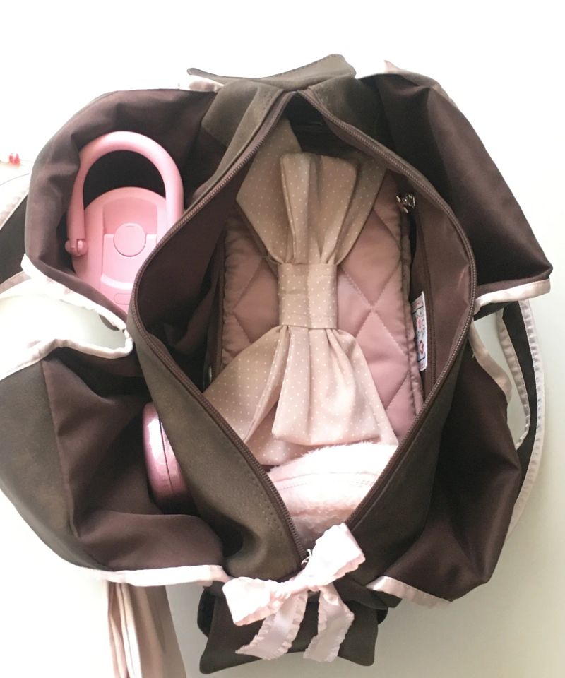 [Medium] Bow Shoulder Bag (Choco Pink)
