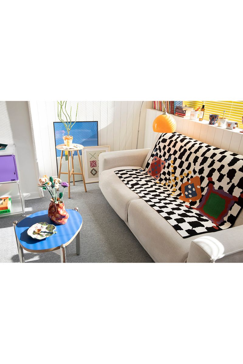 ARGYLE CHECKERBOARD BLANKET