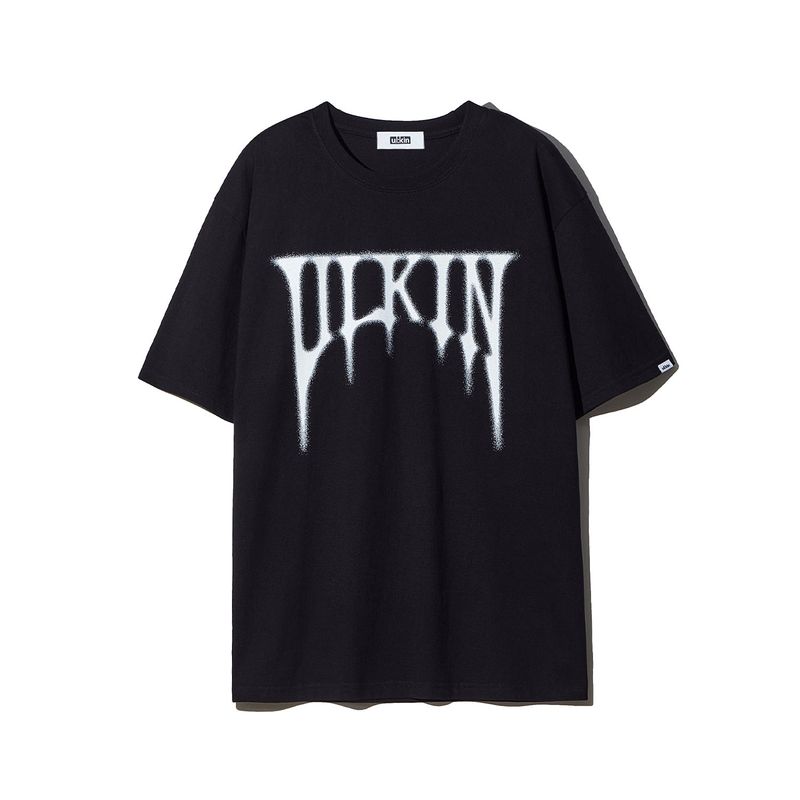 ULKIN（オルキン）の「Smudging Skull Graphic T-shirt_Black（Tops）」
