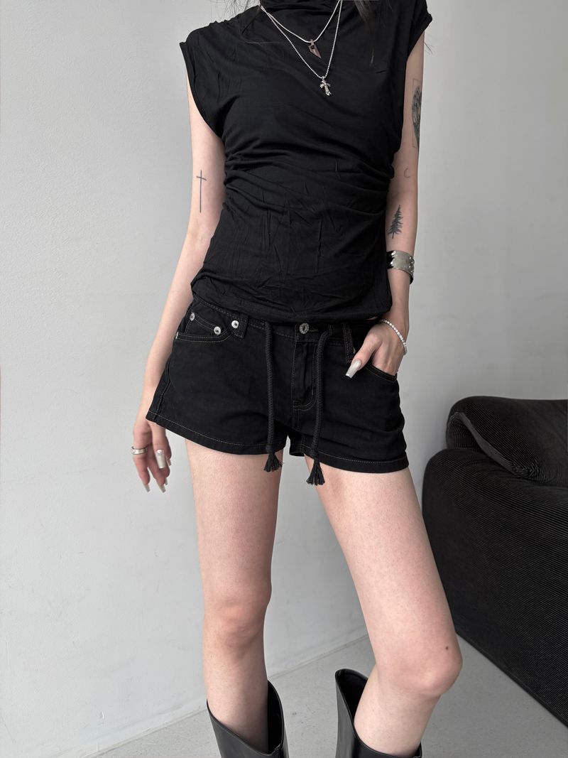 strap point low-rise shorts (2color)