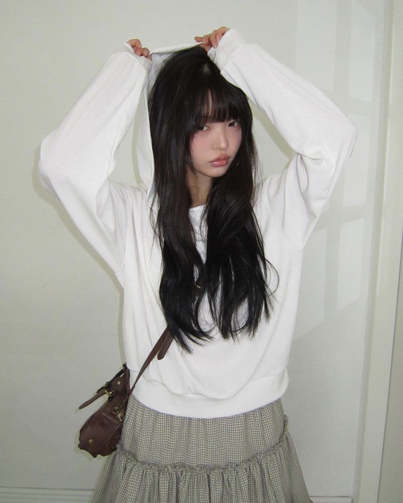 WONDER WONDER(ワンダーワンダー)の「Mora Off-Shoulder Hoodie Sweatshirt(Tops)」